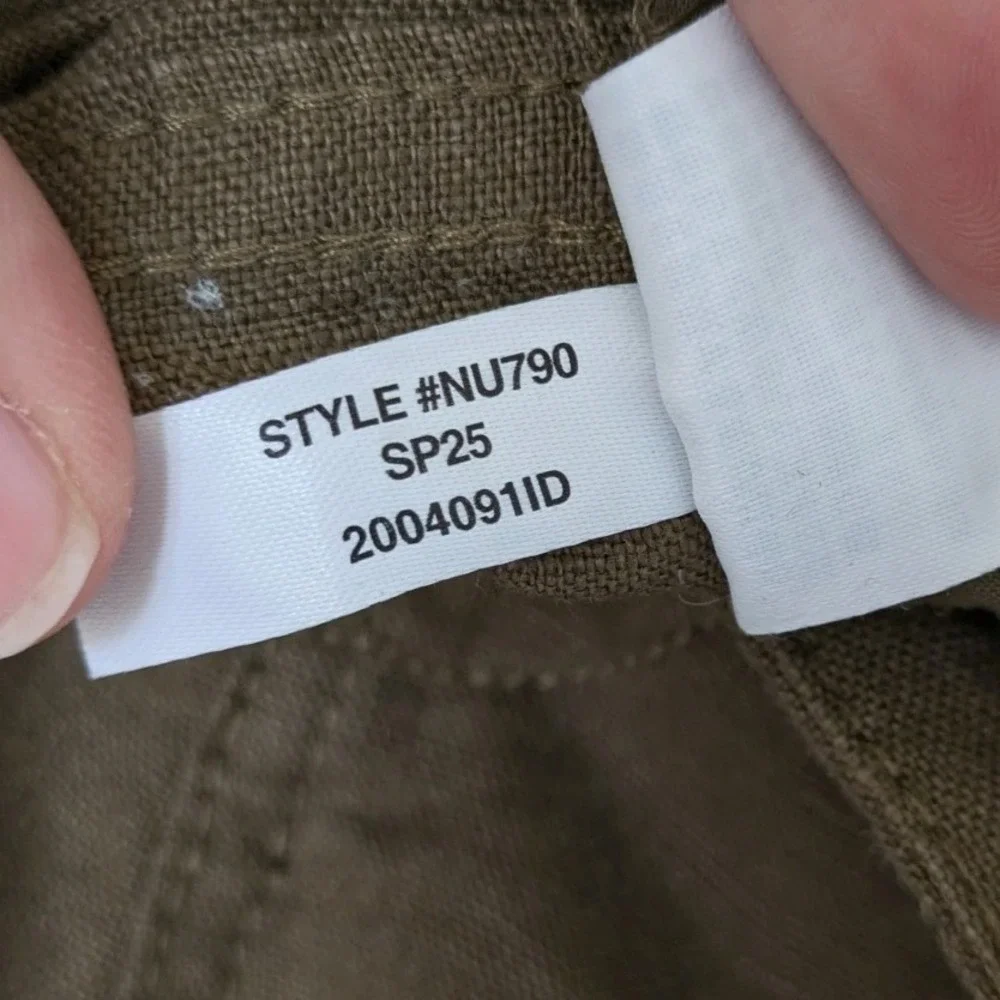 Madewell Linen Pleated Shell & Zoe Relaxed Wide Leg Pants Set Women's S/6P Olive